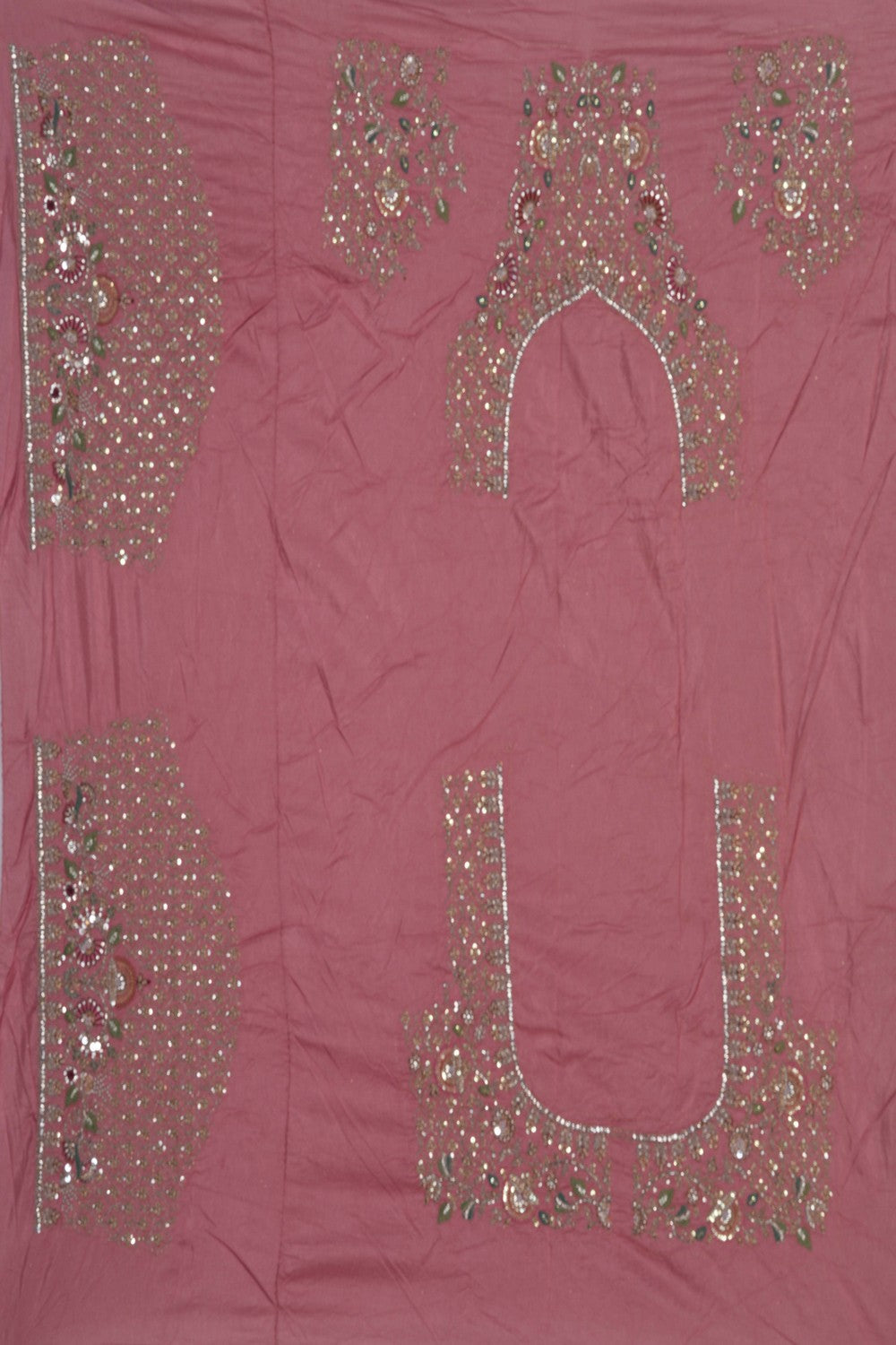 Image of Tissue Silk Off White Embroidery Saree